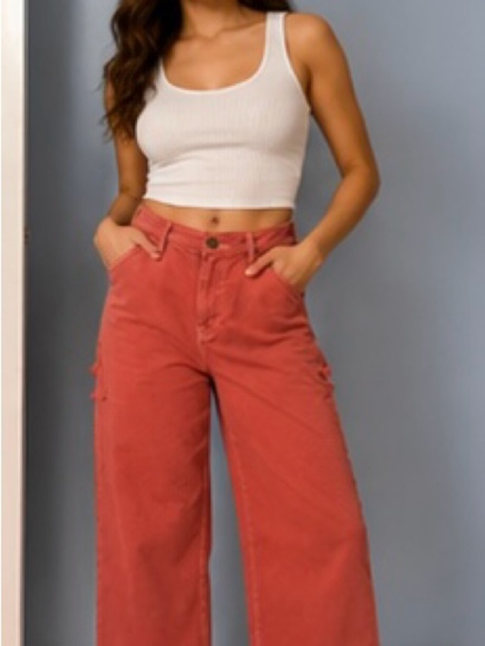 American Apparel The Crop Carpenter Jean Dusty Rose Pink Size 25